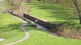 Restored Kanawha Canal lock on the James River. Restored Kanawha Canal lock on the James River.