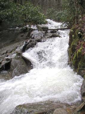 Dixon Creek flows down from Grandfather Mountain at Milepost 301 Dixon Creek flows down from Grandfather Mountain at Milepost 301