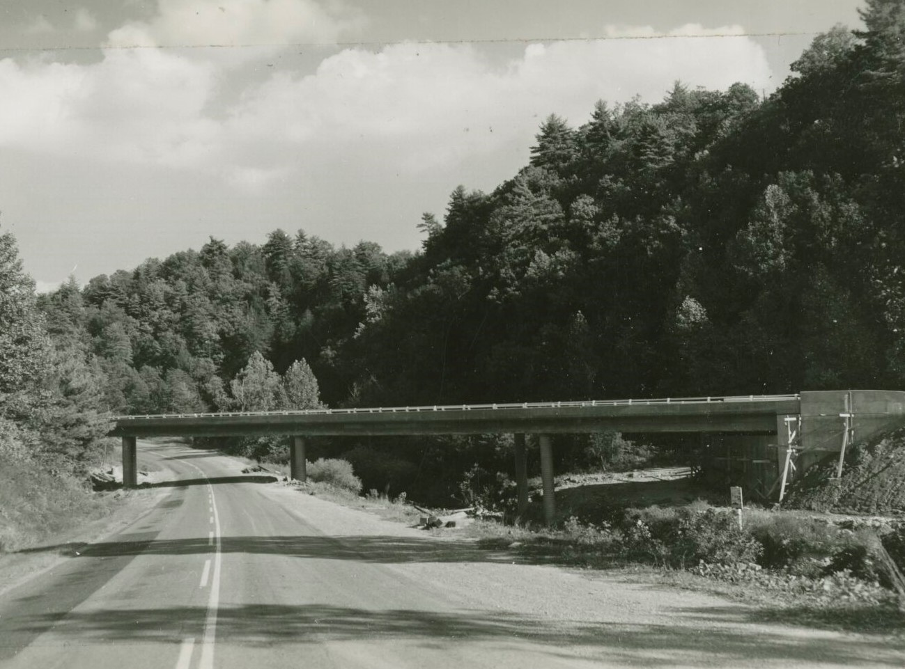 1958 bridge at Otter Creek2 Parkway bridge across VA Route 130 in 1958
