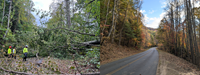 Before and After Asheville Corridor Hurricane Helene