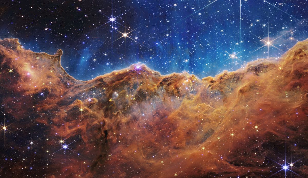 James Webb view of the Carina Nebula Image of the Carina Nebula viewed through James Webb