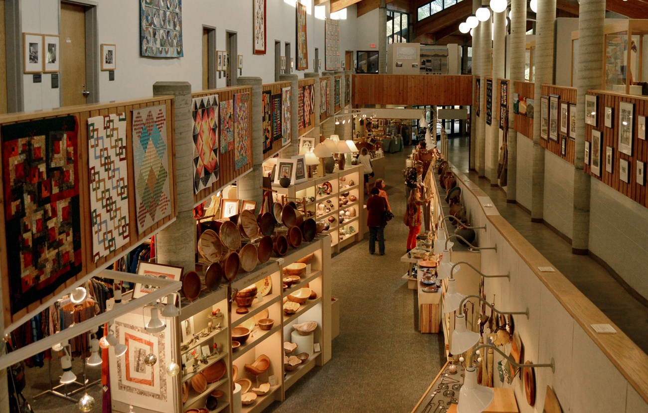 Aerial View of craft gallery in Folk Art Center