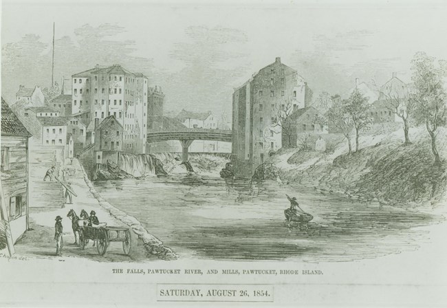 Pawtucktet Falls and Mills (1854)