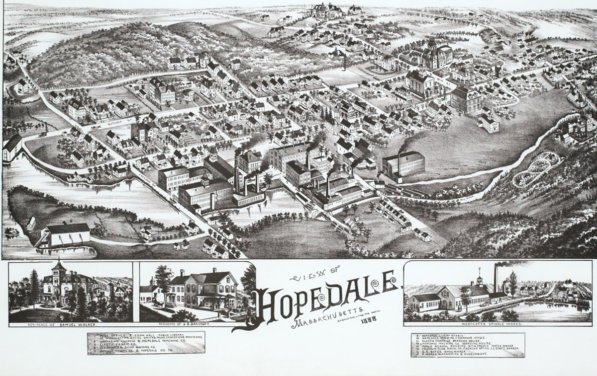 Bird's eye view of Hopedale
