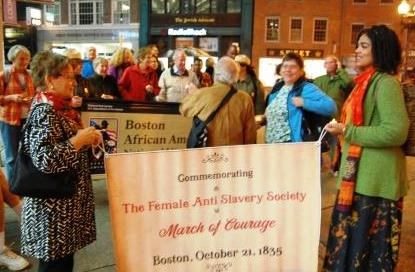 Volunteers leading the March of Courage