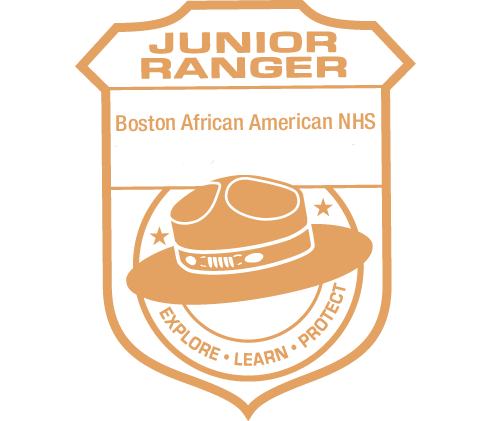 Digital Junior Ranger Badge for Boston African American Historic Site.