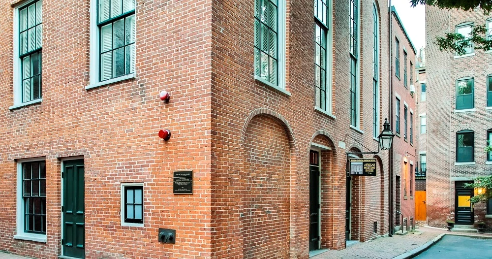 AMH_Teuten_0810-2 The African Meeting House, a 3-story red brick building.