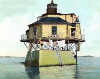 Postcard of Narrows "Bug" Light