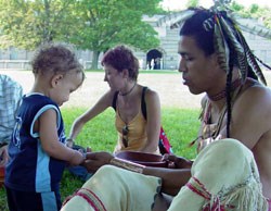 Native American and Child at Fort Warren Native American and Child at Fort Warren