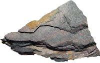 Slate is a fine-grainted, metamorphoic rock