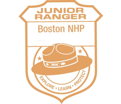 Digital Junior Ranger Badge for Boston National Historical Park.