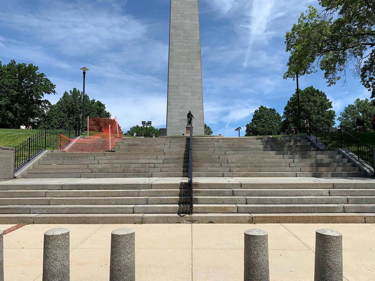 Staircase leading up to the Bunker Hill Monument