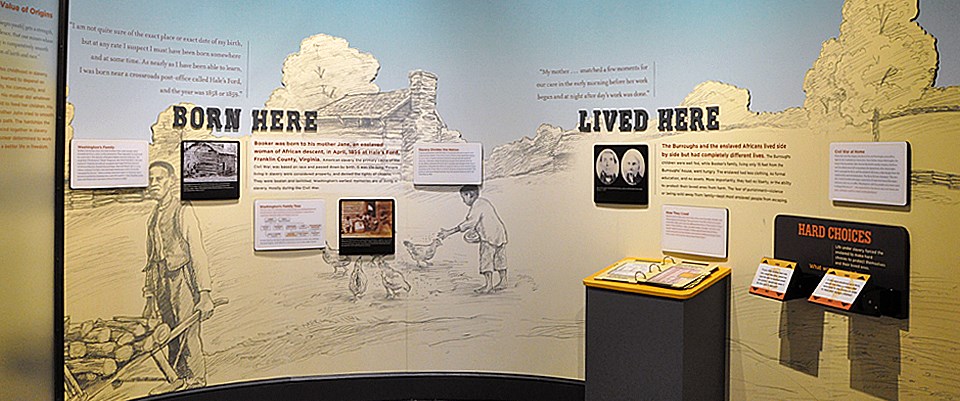 A section of the visitor center exhibition area.