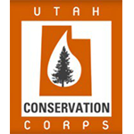 Logo depicting state of Utah with a tree inside a water drop