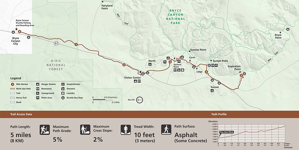 Bryce Canyon Utah Map Shared-Use Path - Bryce Canyon National Park (U.s. National Park Service)