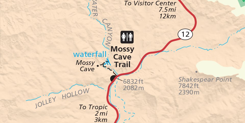 Map of Mossy Cave Area
