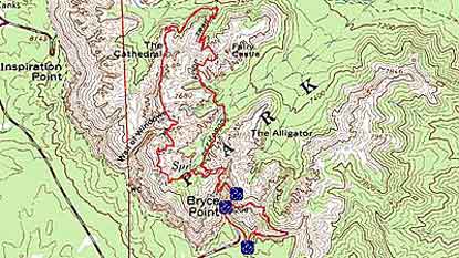 trail boo peek loop peekaboo canyon bryce topographical national park brca planyourvisit nps gov