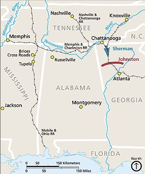 The Battle of Brices Cross Roads occurred because of what was happening in southeast Tennessee and north Georgia.