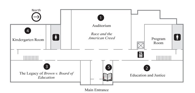 First floor layout of exhibits. First floor layout of exhibits.