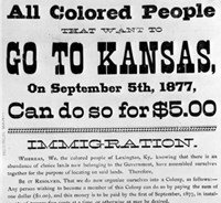 Image of a historic poster encouraging African Americans in Lexington, Kentucky to move to Nicodemus, Kansas. Image of a historic poster encouraging African Americans in Lexington, Kentucky to move to Nicodemus, Kansas.