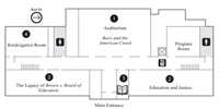 First floor layout of exhibits. First floor layout of exhibits.