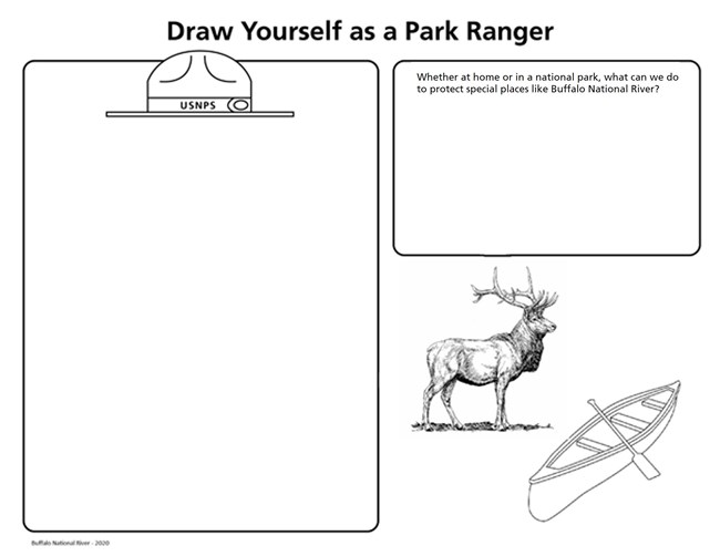 Clipboard for junior rangers to draw in