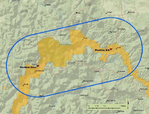 map showing sampling zone