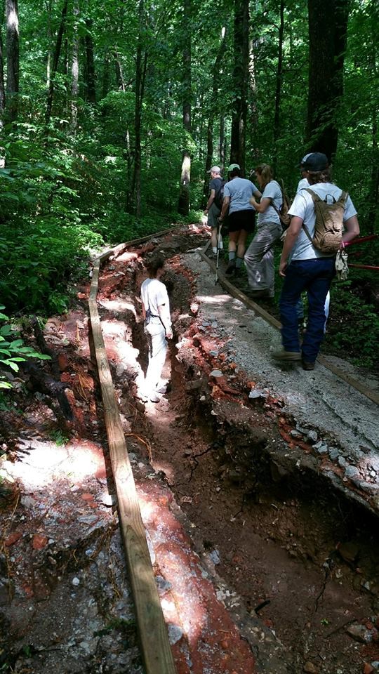 Damage to Lost Valley Trail Damage to Lost Valley Trail