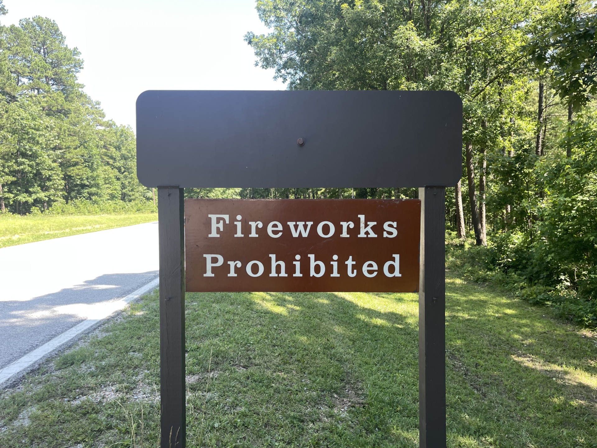 fireworks prohibited close up