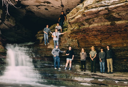 EAST students from Harrison AR pose at Lost Valley