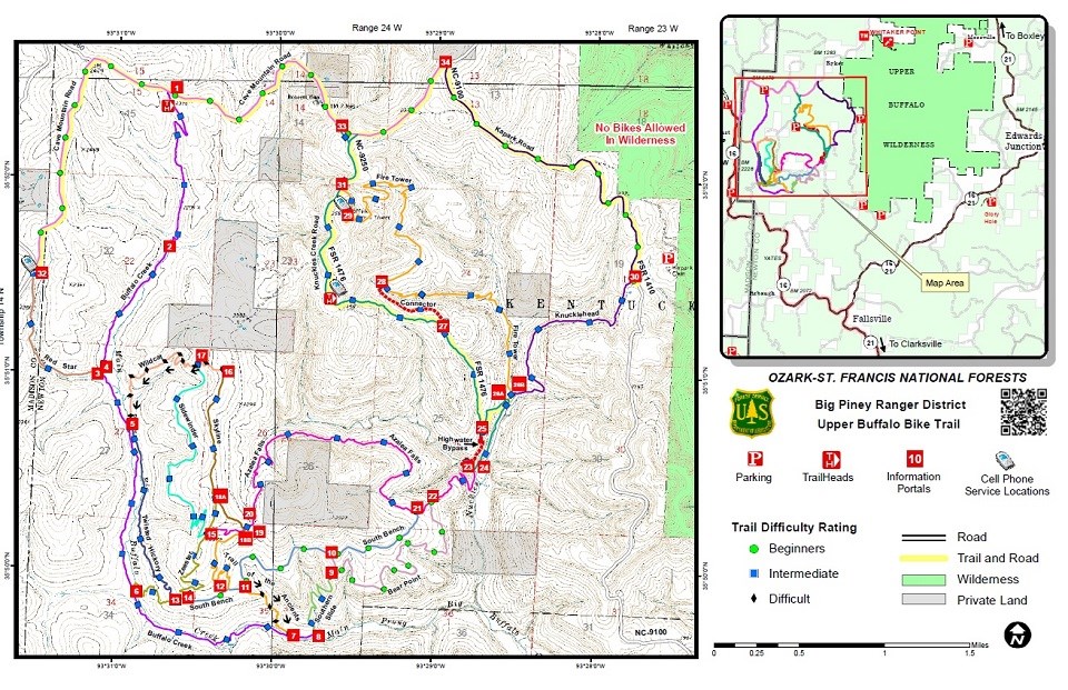 map of biking trails