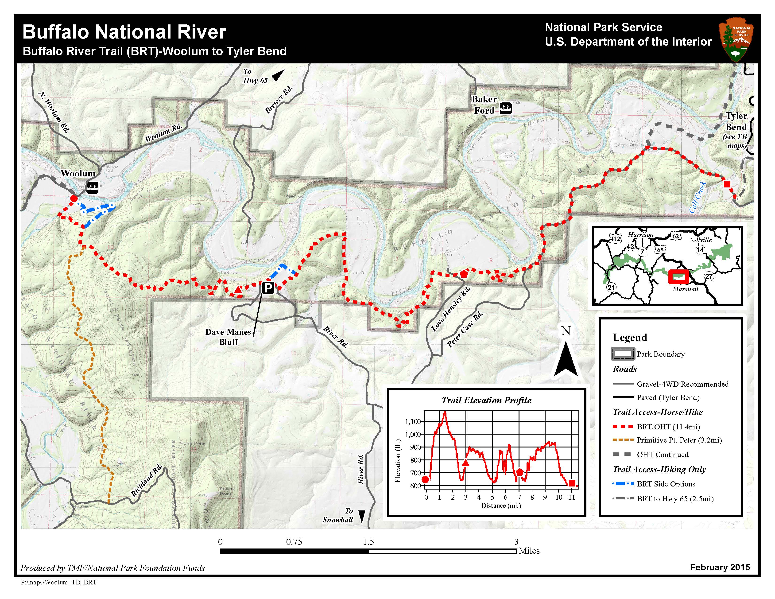 Hiking in the Middle District Buffalo National River (U.S. National