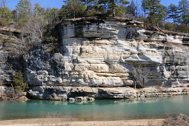 Buffalo River swimming hole at Ozark Campground.