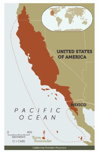 this map describes the area known as the California Floristic Province.