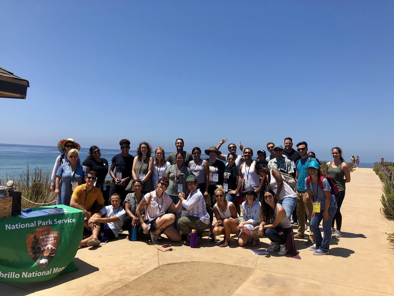 the High Tech North County faculty pose for a photo after completing their ant survey on August 6. the High Tech North County faculty pose for a photo after completing their ant survey on August 6.