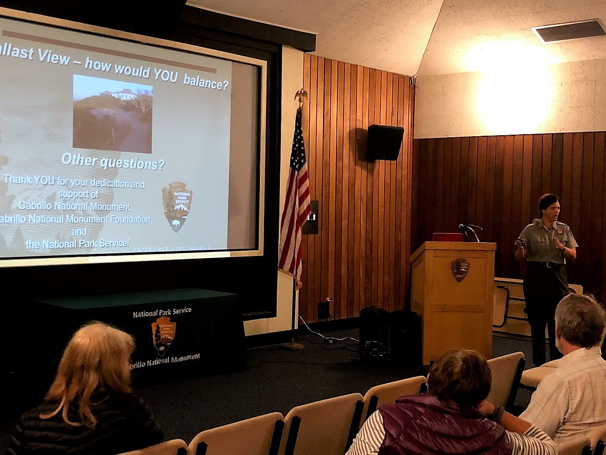 Superintendent Andrea Compton speaks to attendees at her Naturally Speaking lecture on January 18.