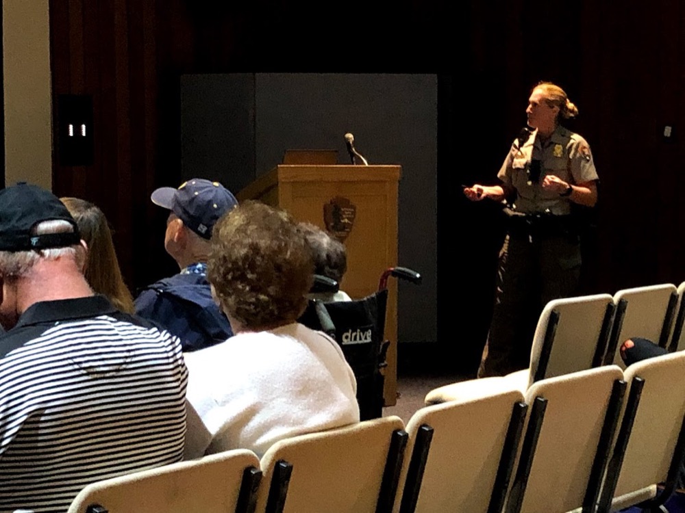 Ranger Bonnie Phillips speaks to Naturally Speaking attendees on November 17. Ranger Bonnie Phillips speaks to Naturally Speaking attendees on November 17.