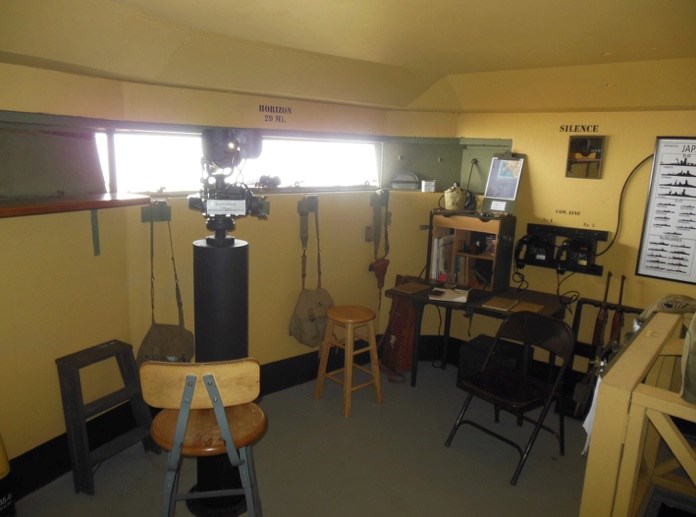 Looking northwest inside bunker
