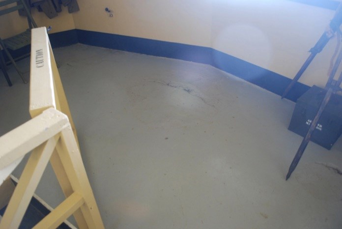 View of the floor in the lower bunker
