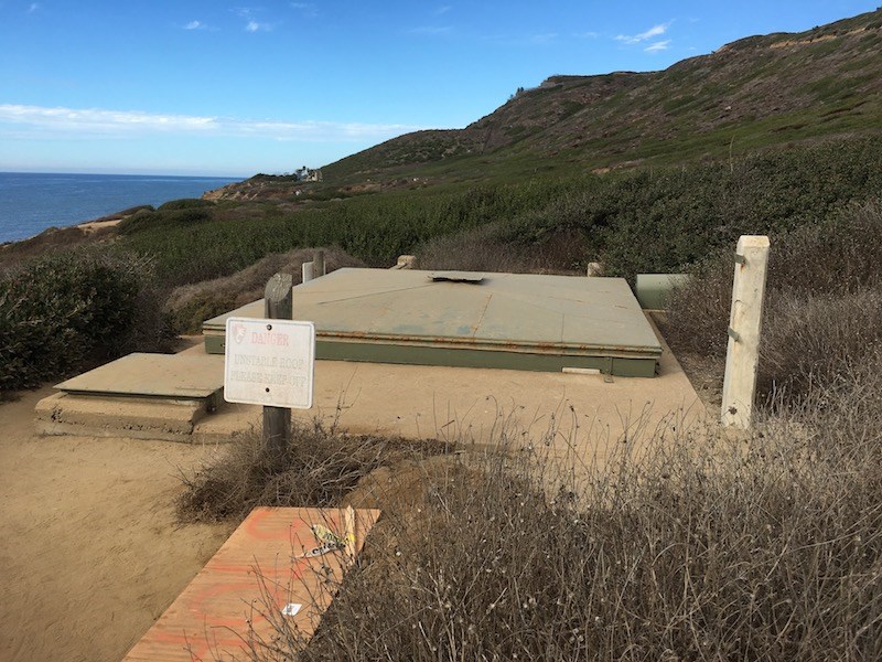 Searchlight shelter from World War II