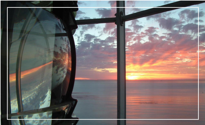 Viewing sunset from the tower of the Old Point Loma Lighthouse