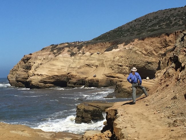 Volunteer Overlooking Tidepool Bluffs