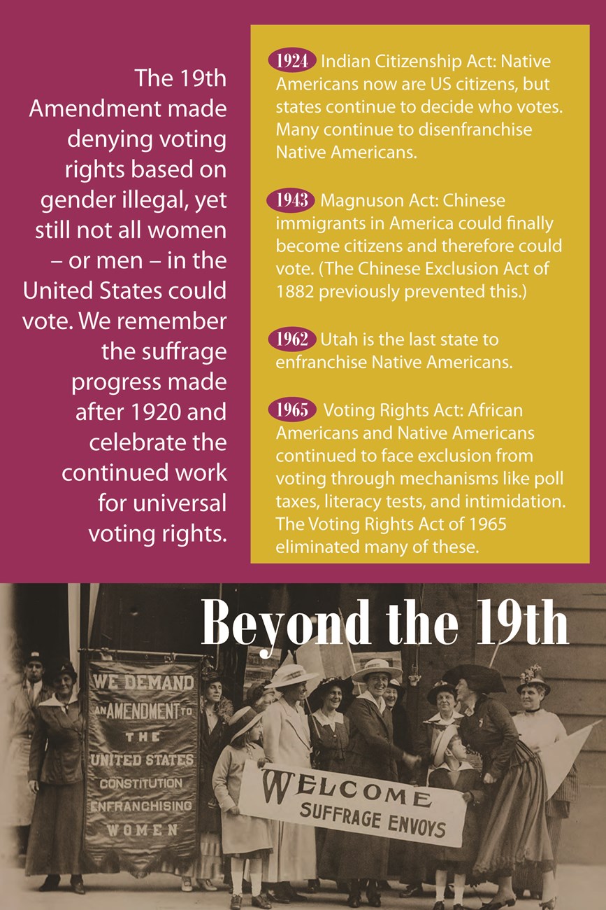 Exhibit panel titled "Beyond the 19th." Audio and text transcript below.
