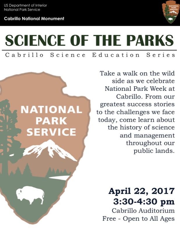 Science of the Parks poster for Science of the Parks talk