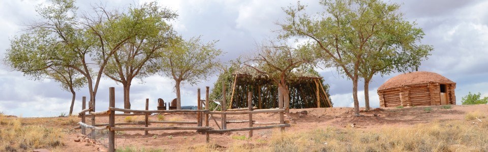 Donations helped with building the traditional Navajo home