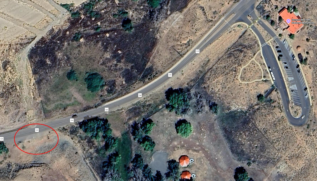 Road map of west entrance to park