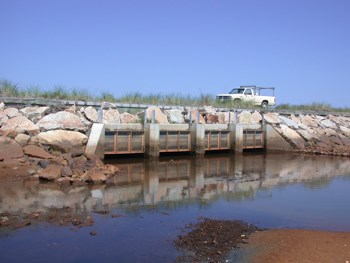 Culverts showing gates