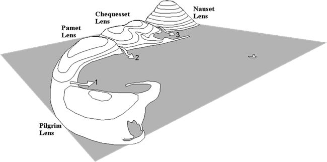 Groundwater hydrologic lenses of Outer Cape Cod
