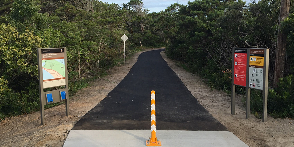 Permeable surface on new Head of the Meadow Bicycle Trail Connector Permeable surface on new Head of the Meadow Bicycle Trail Connector