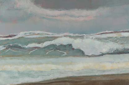 Hurricane Irene 2012, monotype, Joyce Zavorskas